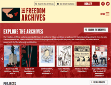 Tablet Screenshot of freedomarchives.org